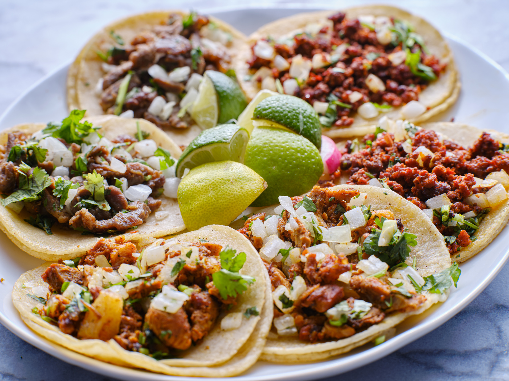 Platter of Assorted Mexican Street Tacos